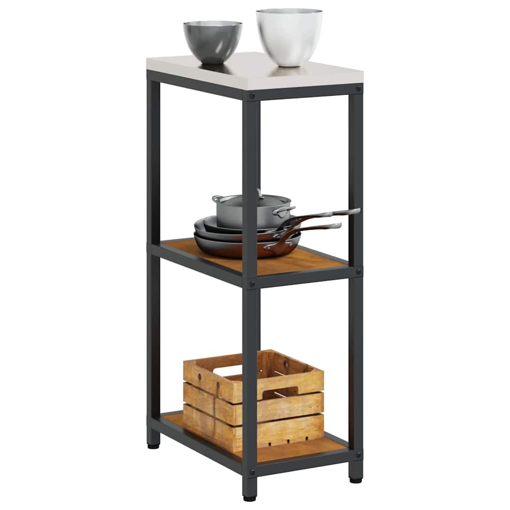 Kitchen Storage Shelf with Shelf Rusty Weathering steel