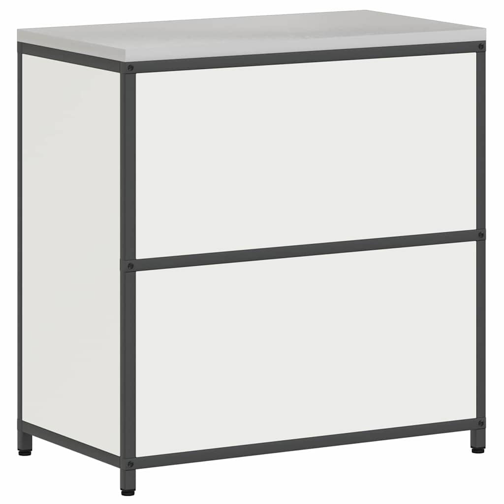 Kitchen Storage Cabinet with Shelf with Storage White Steel