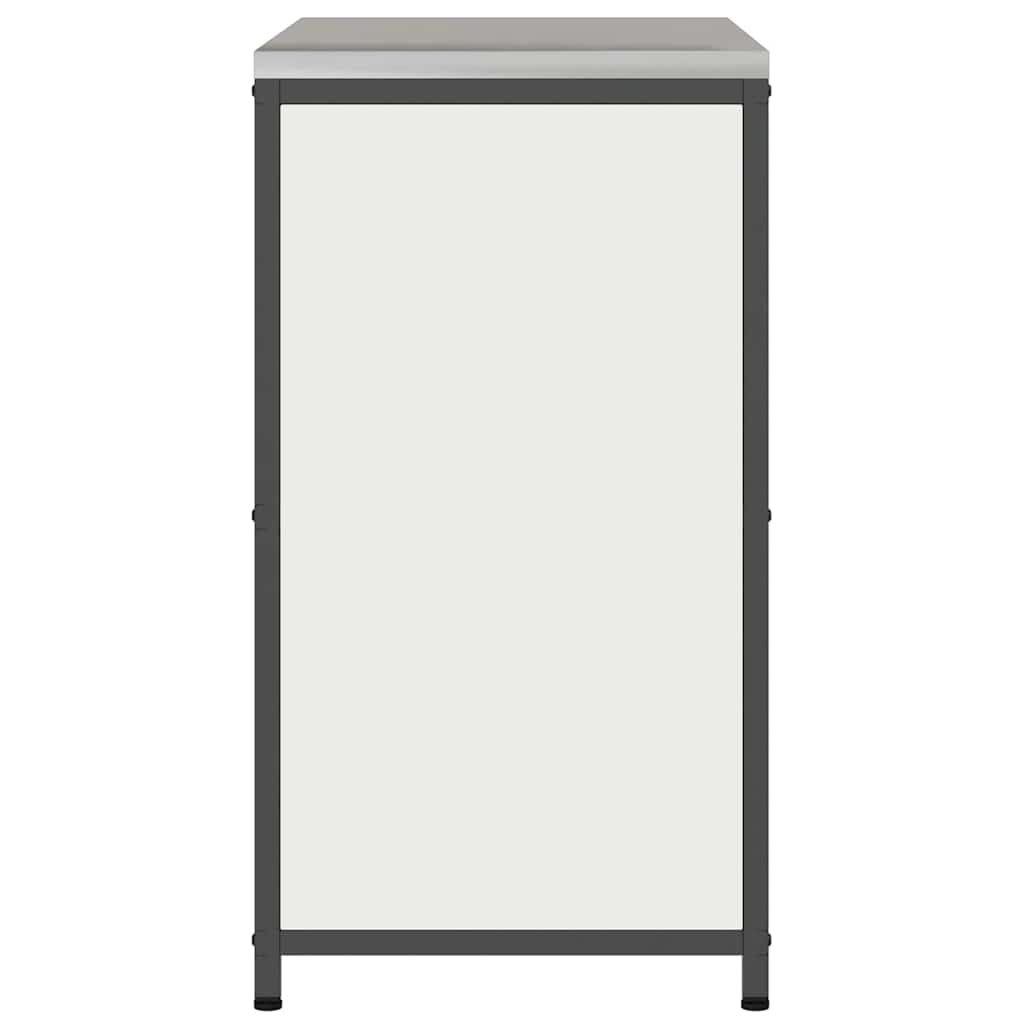 Kitchen Storage Cabinet with Shelf with Storage White Steel