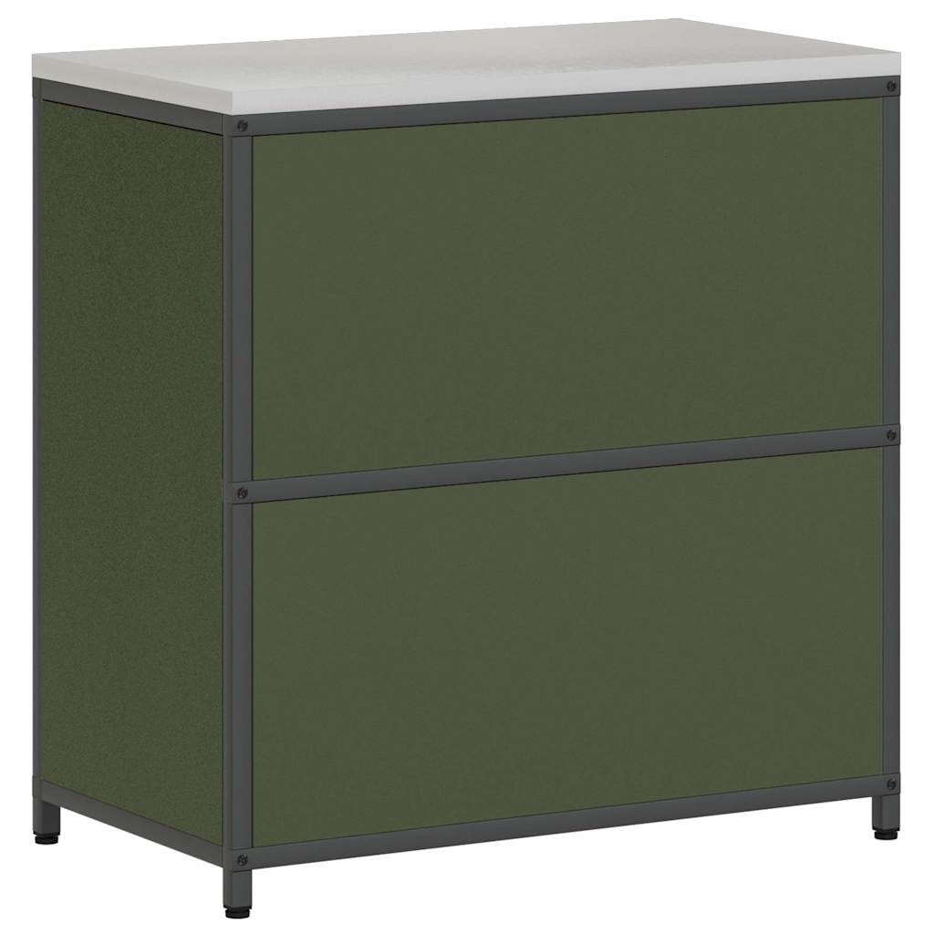 Kitchen Storage Cabinet with Shelf with Door Olive green Steel