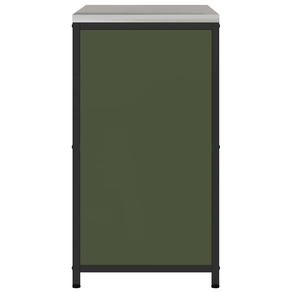 Kitchen Storage Cabinet with Shelf with Door Olive green Steel