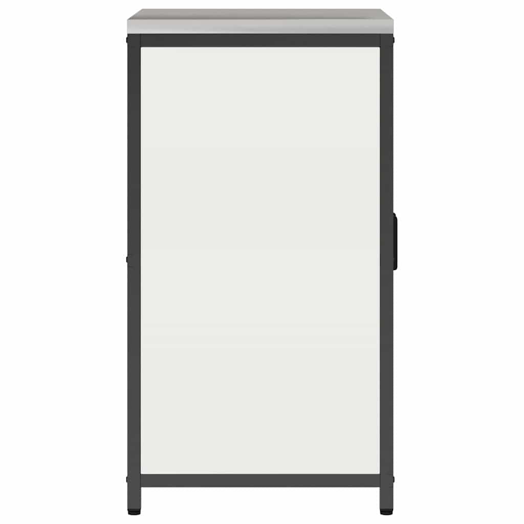 Kitchen Storage Cabinet with Shelf with Storage White Steel