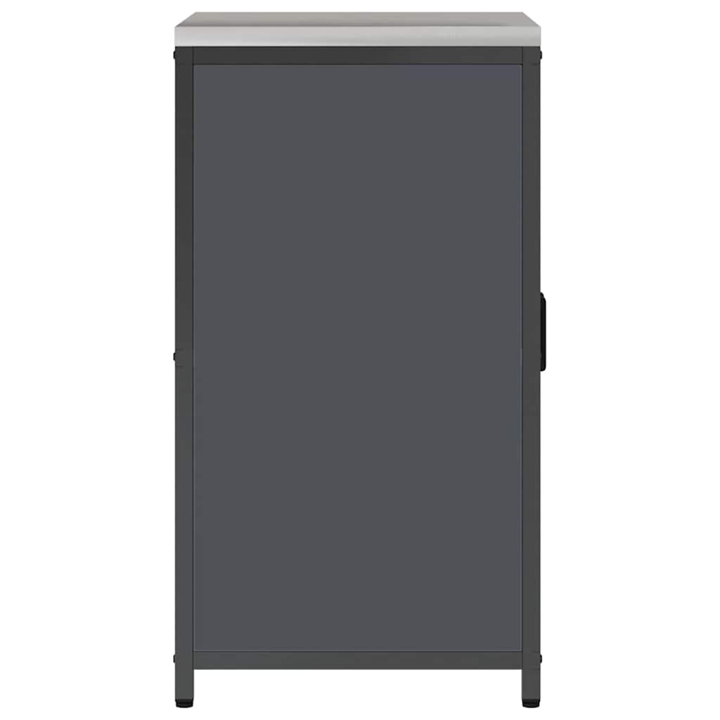 Kitchen Storage Cabinet with Shelf with Door Anthracite Steel