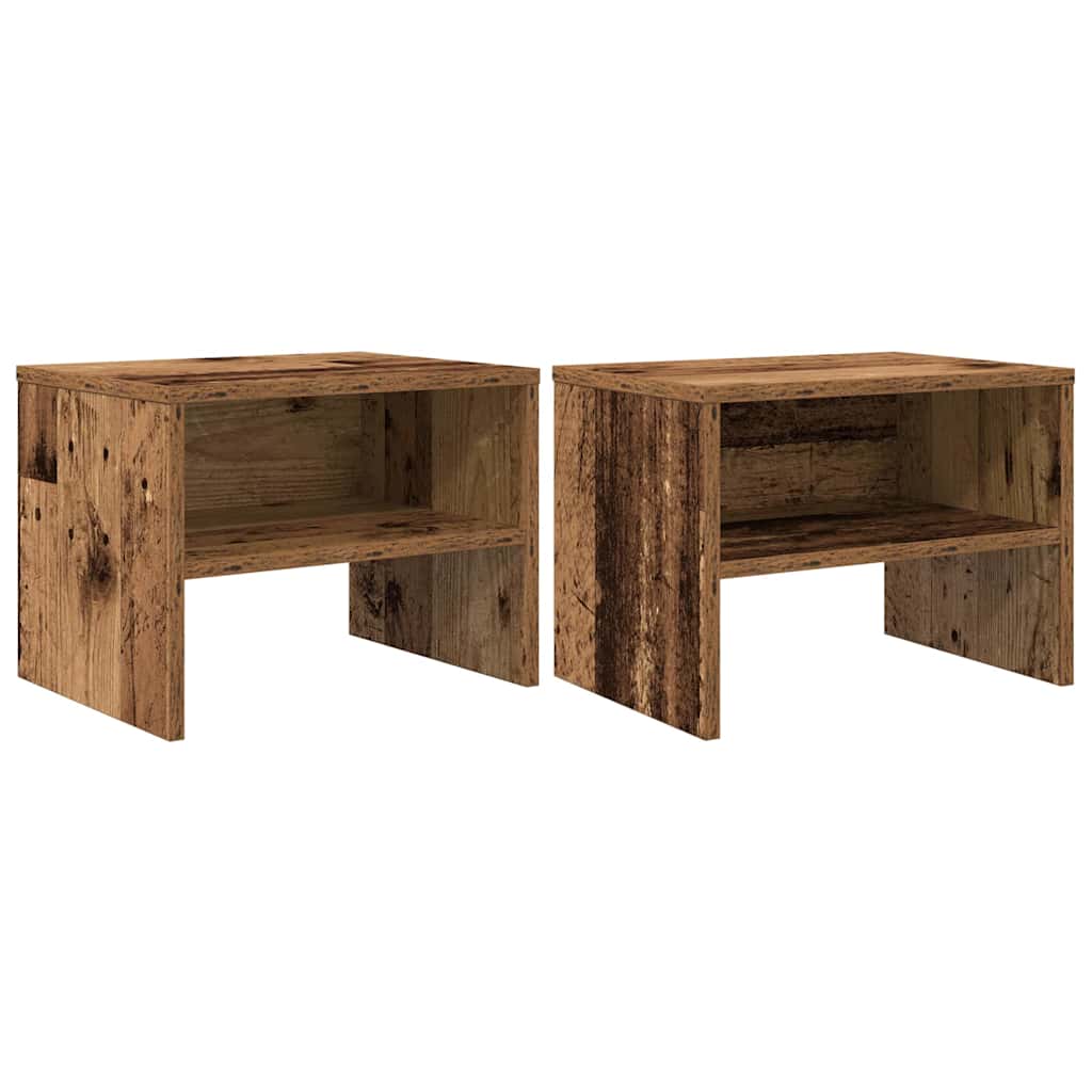 Bedside Cabinet 2 pcs Old wood 40 x 40 x 30 cm Engineered wood
