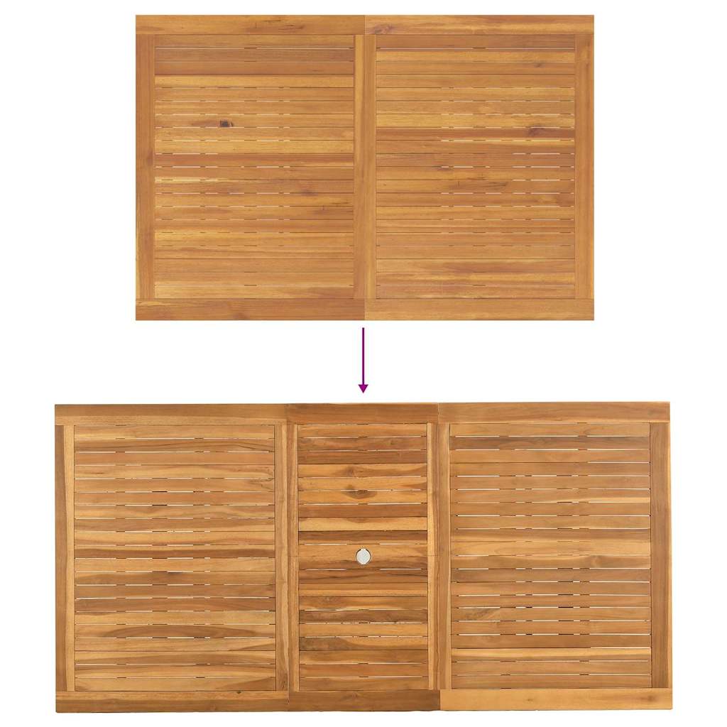 Garden Dining Set 7 pcs Brown 200 x 100 x 75 cm Solid teak wood