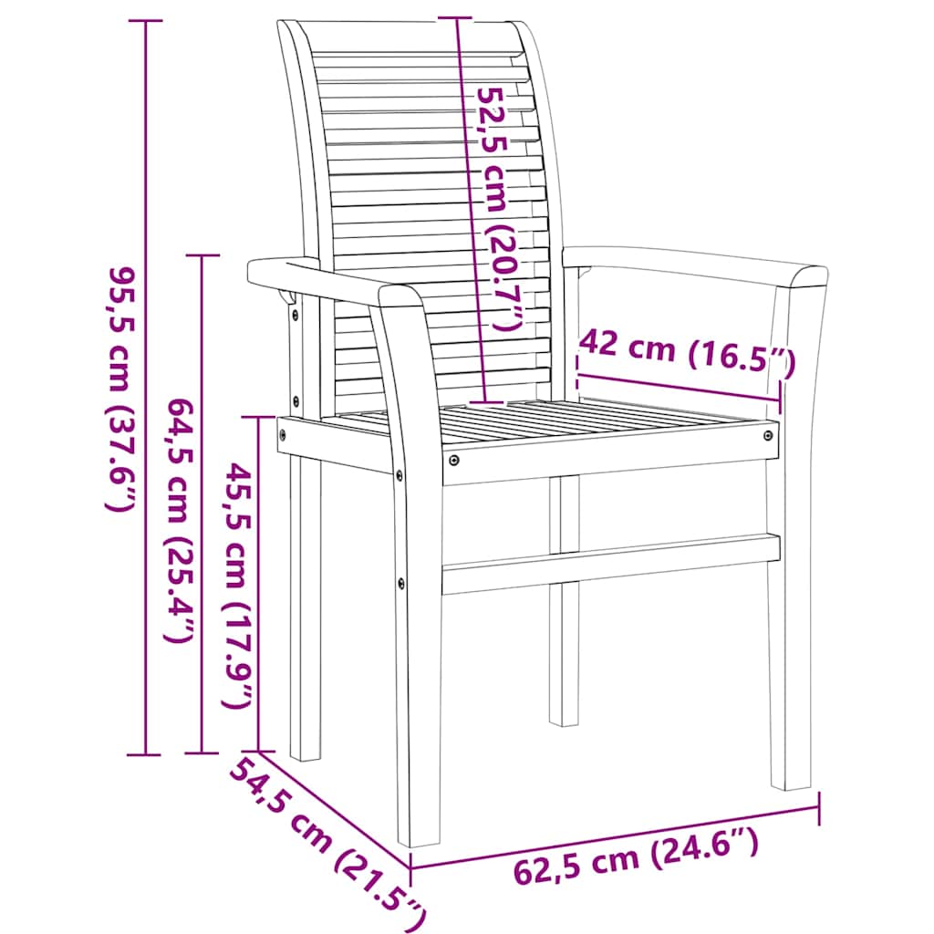 Garden Dining Set 9 pcs Brown 280 x 100 x 75 cm Solid teak wood