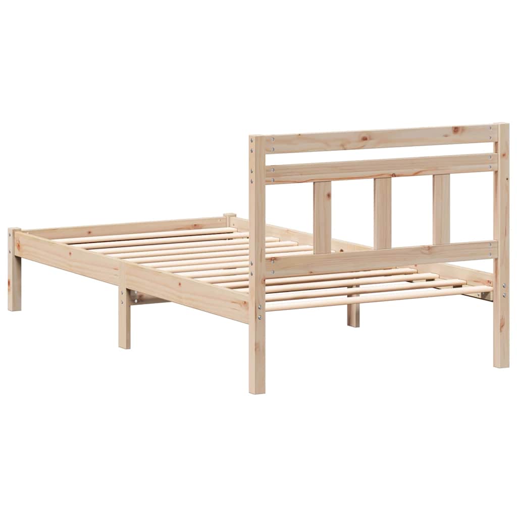 Bed Frame Brown Solid pine wood
