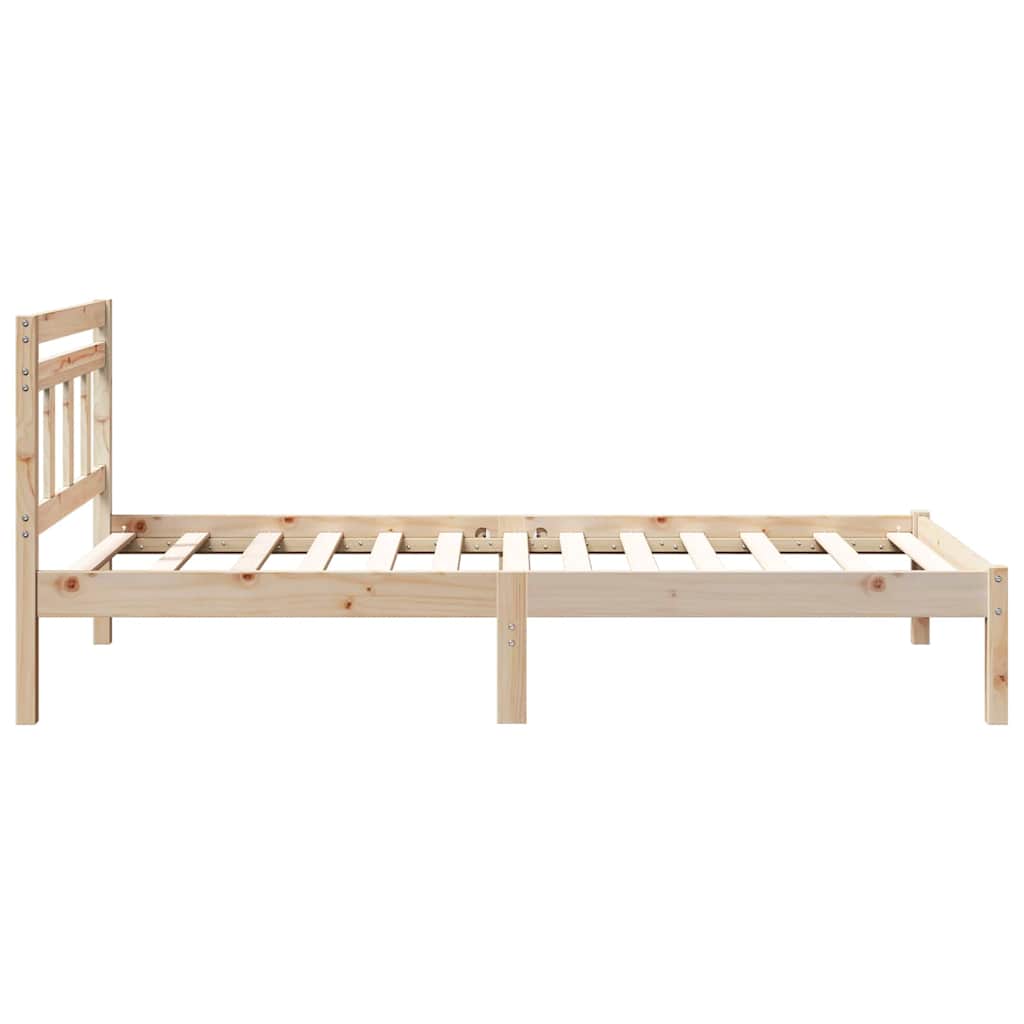 Bed Frame Brown Solid pine wood