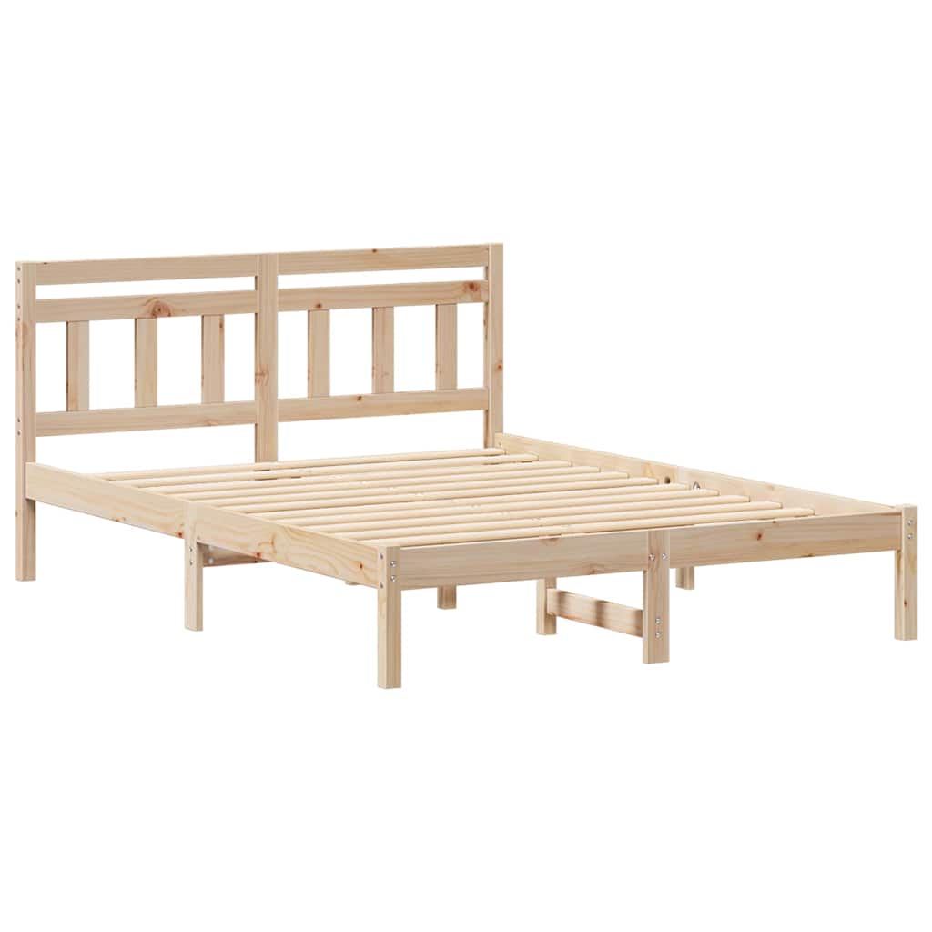 Bed Frame Brown Solid pine wood