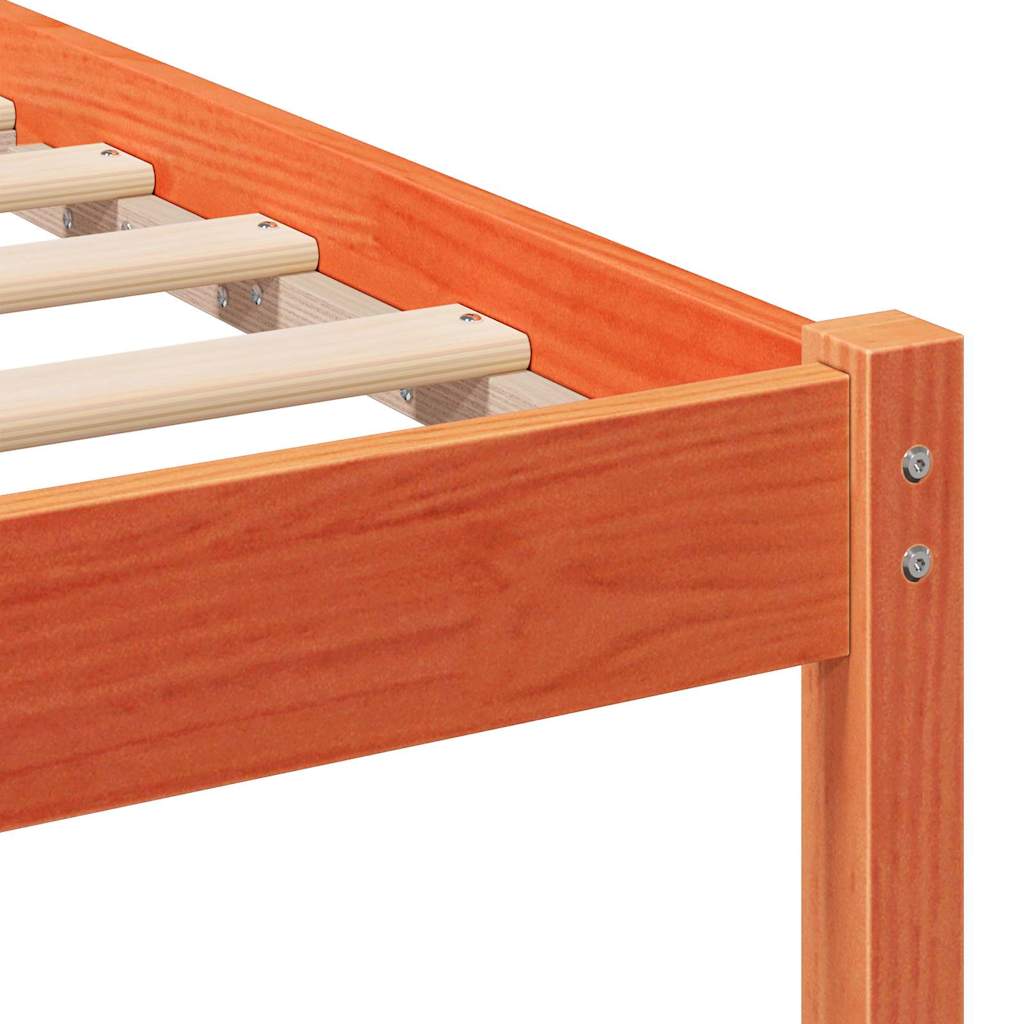 Bed Frame Brown Solid pine wood