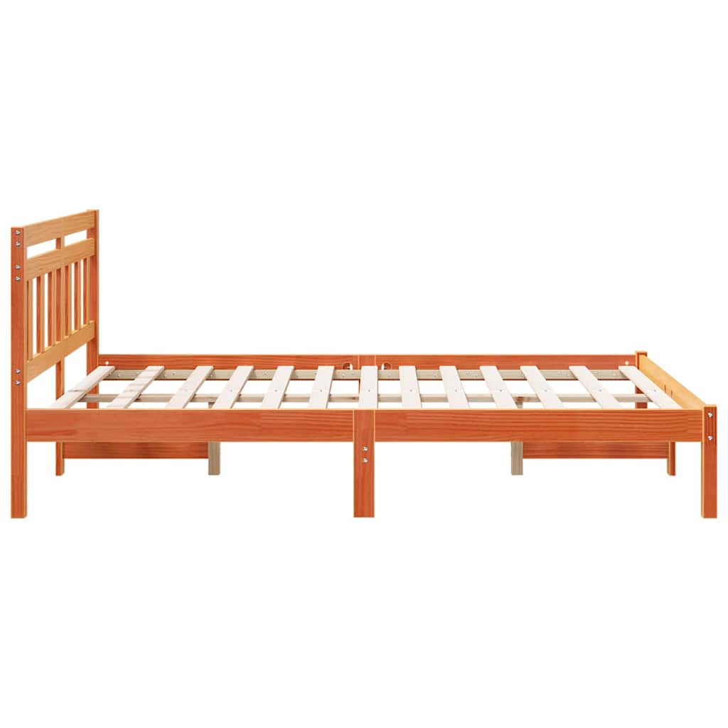 Bed Frame Brown Solid pine wood