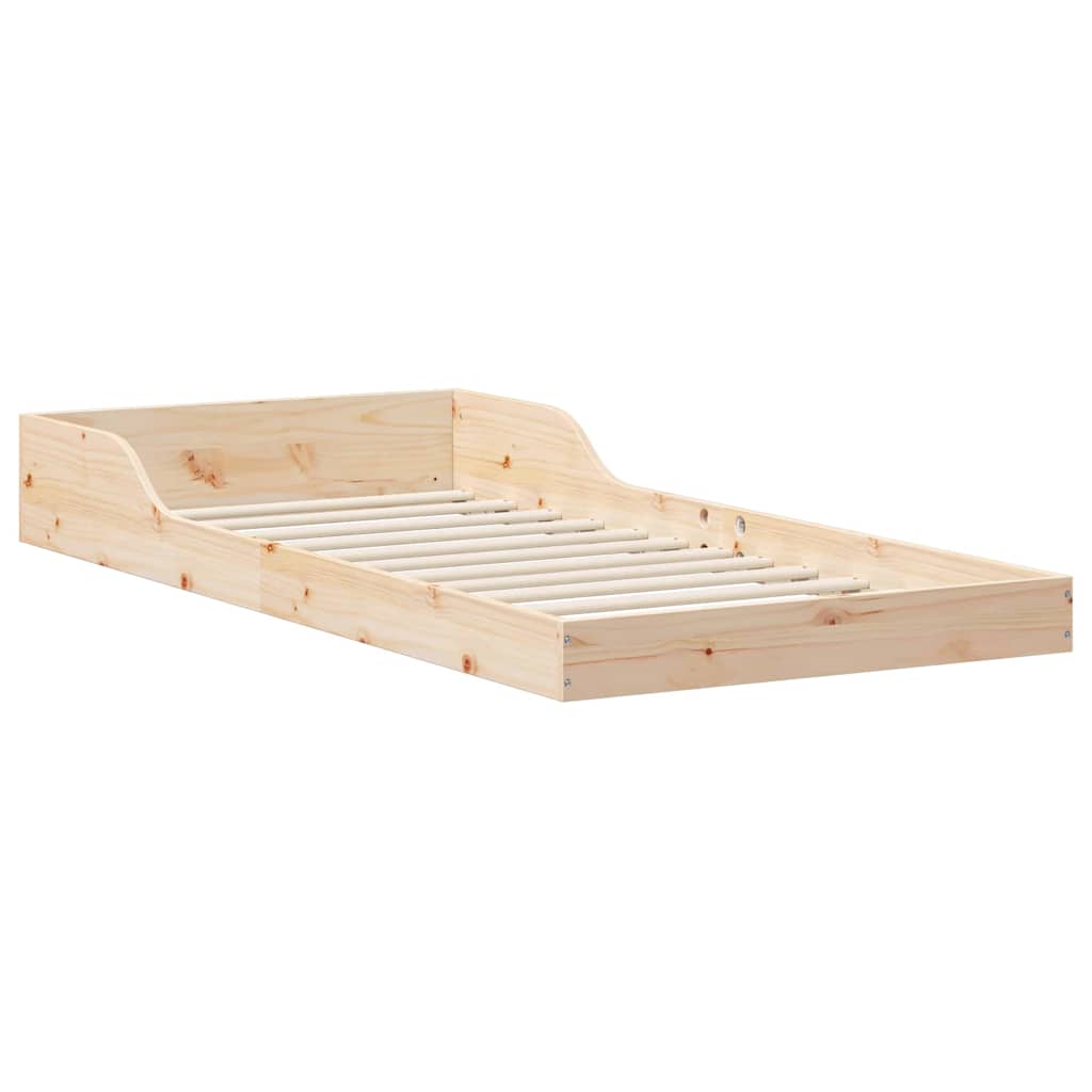 Bed Frame Brown 90 x 200 cm Solid pine wood