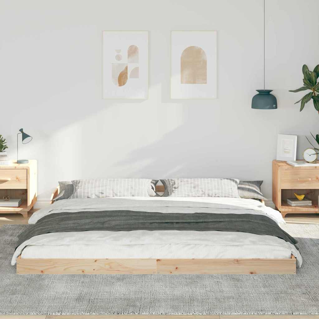 Bed Frame Brown 180 x 210 cm Solid pine wood