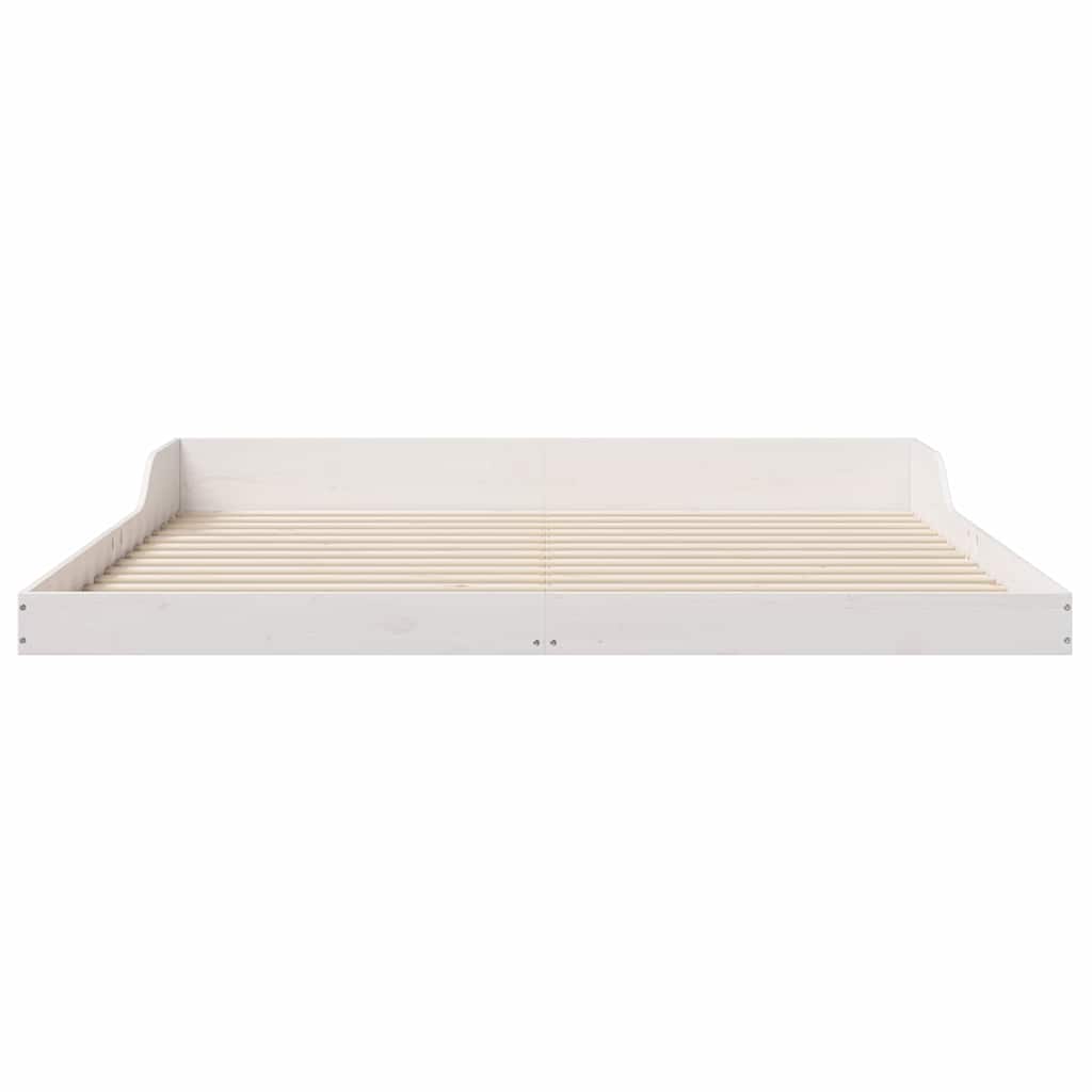 Bed Frame White 180 x 210 cm Solid pine wood