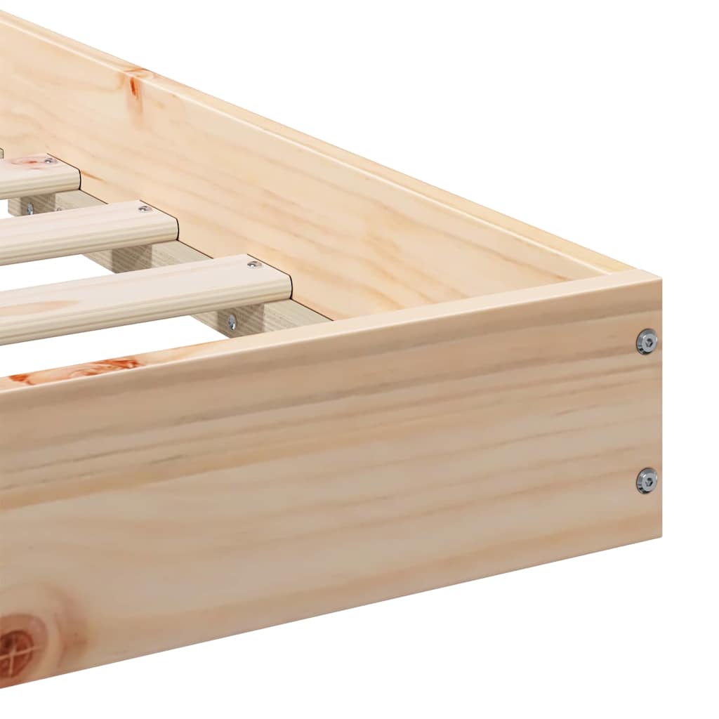 Bed Frame Brown 140 x 220 cm Solid pine wood