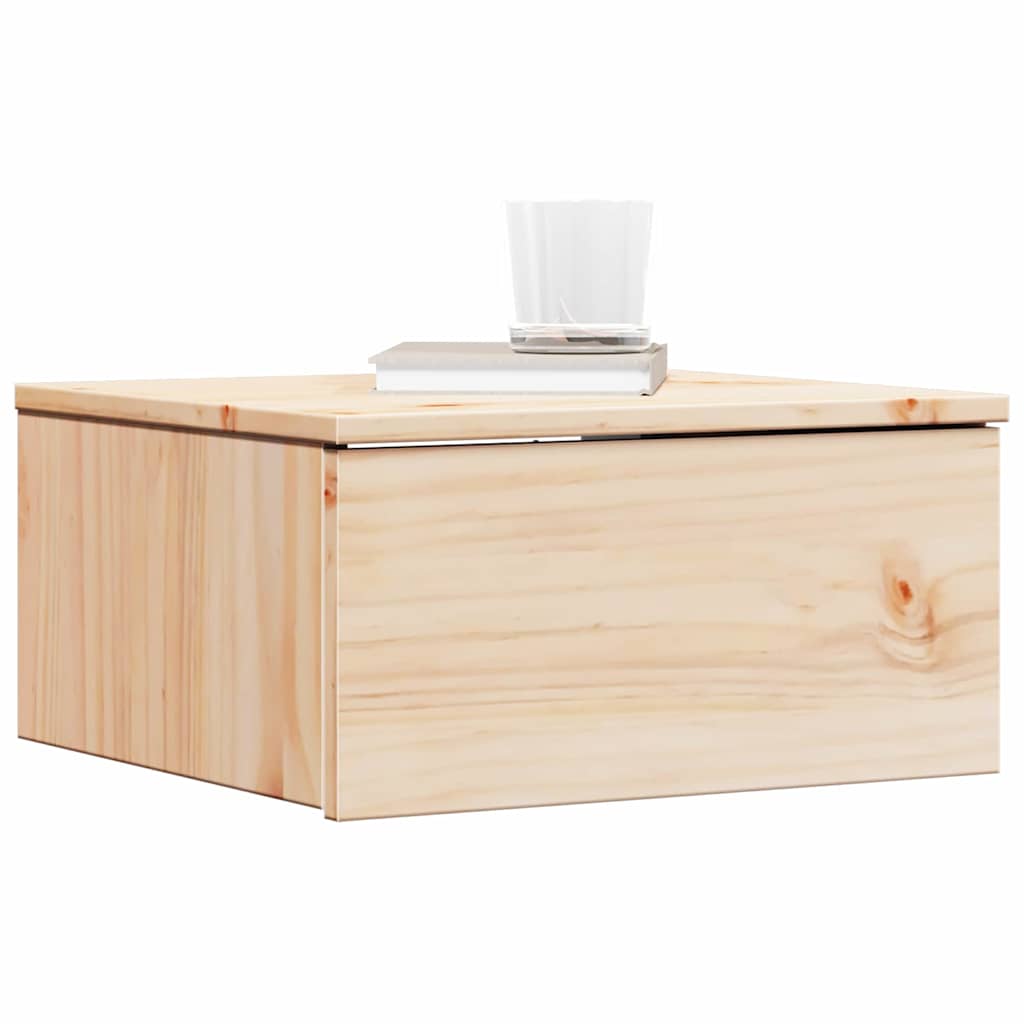 Bedside Table Brown 37 x 35 x 18.5 cm Solid pine wood