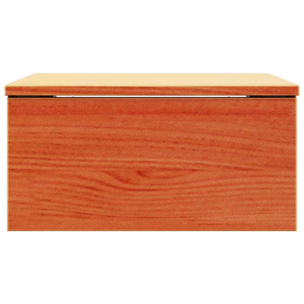 Bedside Table Wax brown 37 x 35 x 18.5 cm Solid pine wood