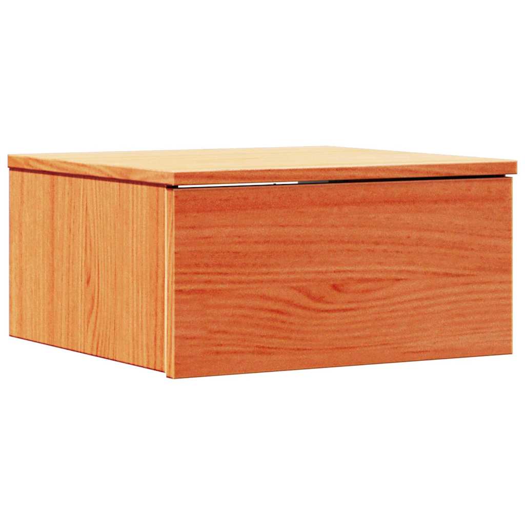 Bedside Table 2 pcs Wax brown 37 x 35 x 18.5 cm Solid pine wood