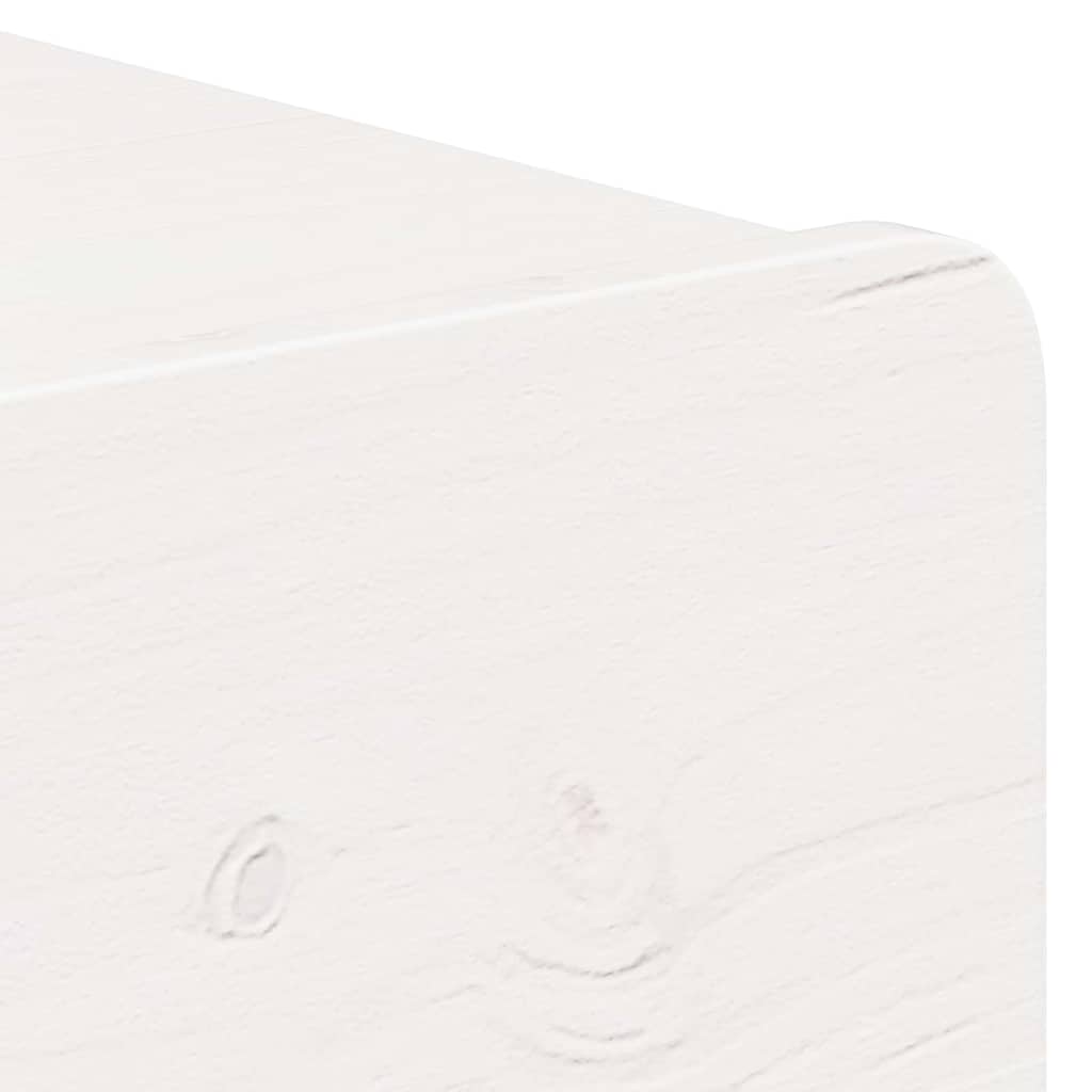 Bedside Table White 44 x 32.5 x 40 cm Solid pine wood