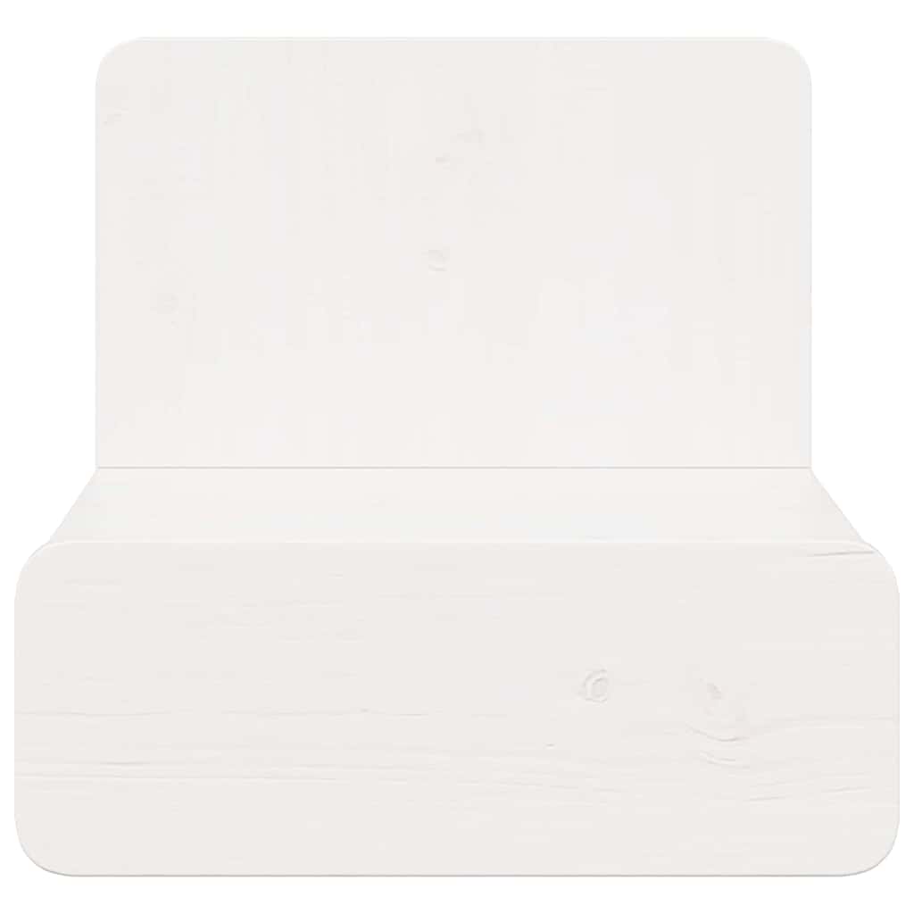 Bedside Table White 44 x 32.5 x 40 cm Solid pine wood