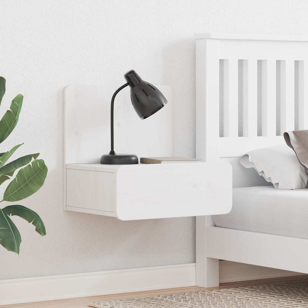 Bedside Table 2 pcs White 44 x 32.5 x 40 cm Solid pine wood