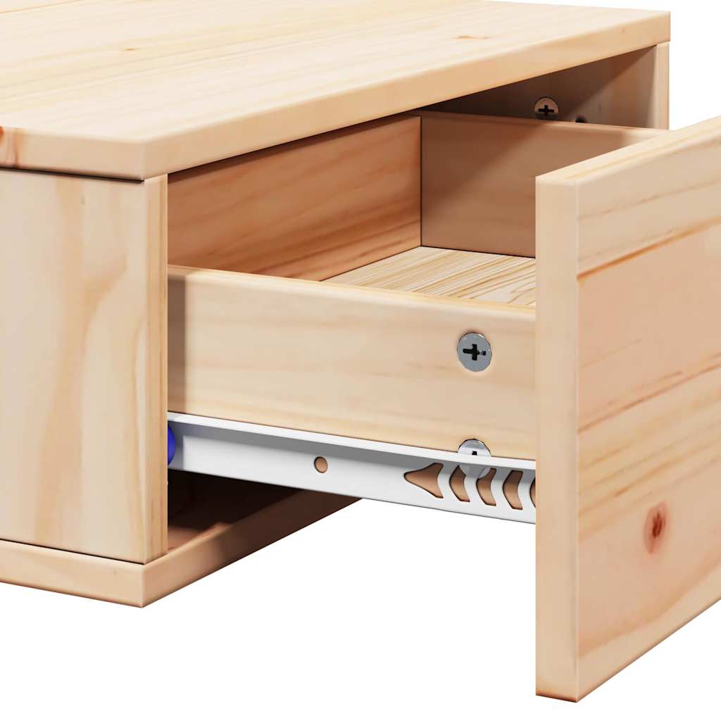 Bedside Table Brown 42 x 32.5 x 40 cm Solid pine wood