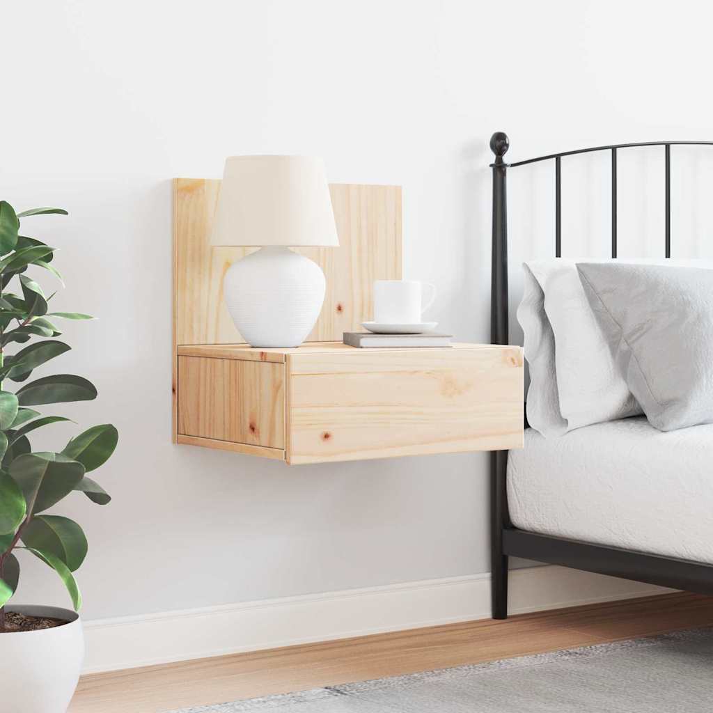 Bedside Table Brown 42 x 32.5 x 40 cm Solid pine wood