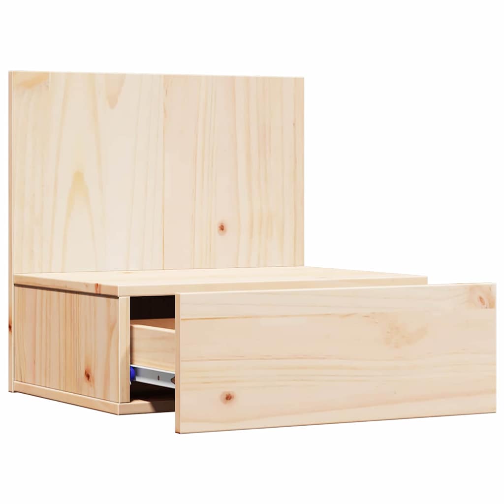 Bedside Table Brown 42 x 32.5 x 40 cm Solid pine wood