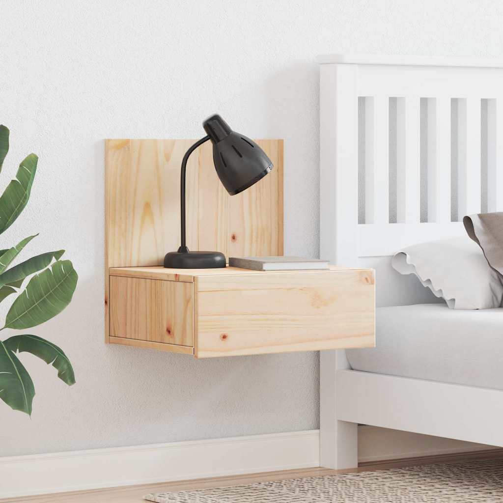 Bedside Table 2 pcs Brown 42 x 32.5 x 40 cm Solid pine wood