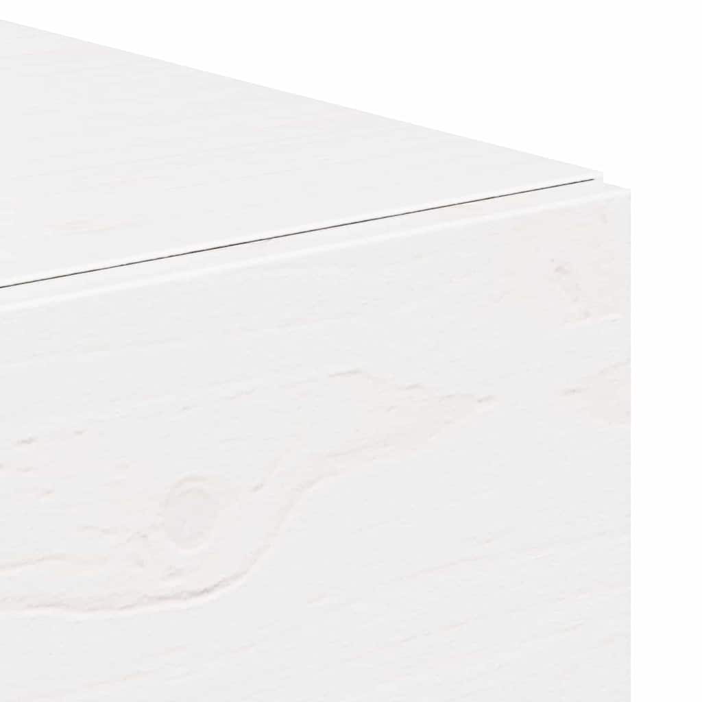 Bedside Table White 42 x 32.5 x 40 cm Solid pine wood