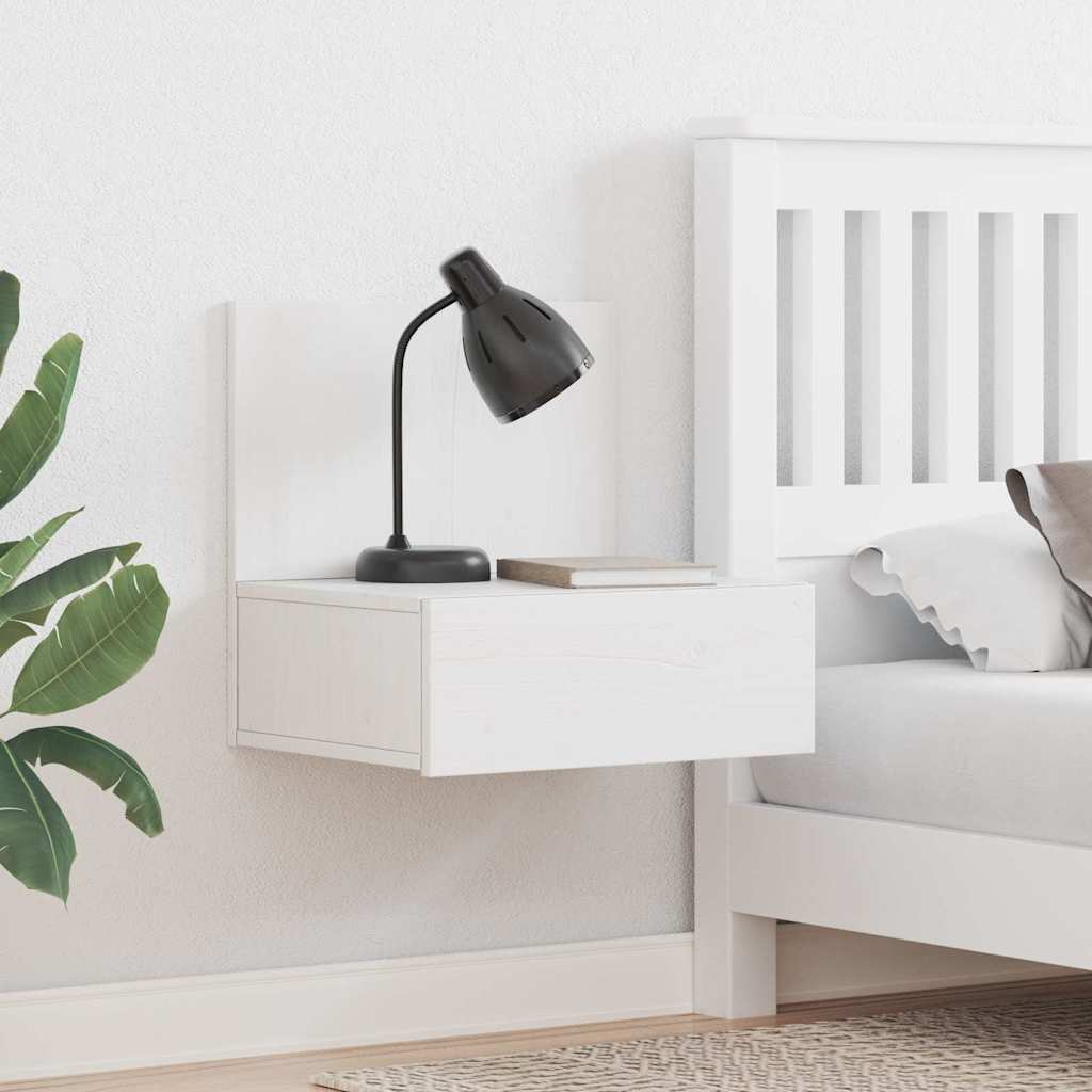 Bedside Table 2 pcs White 42 x 32.5 x 40 cm Solid pine wood