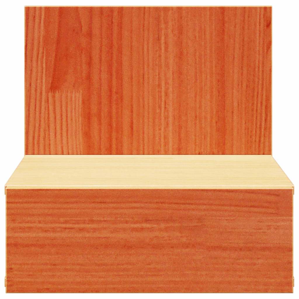 Bedside Table 2 pcs Wax brown 42 x 32.5 x 40 cm Solid pine wood