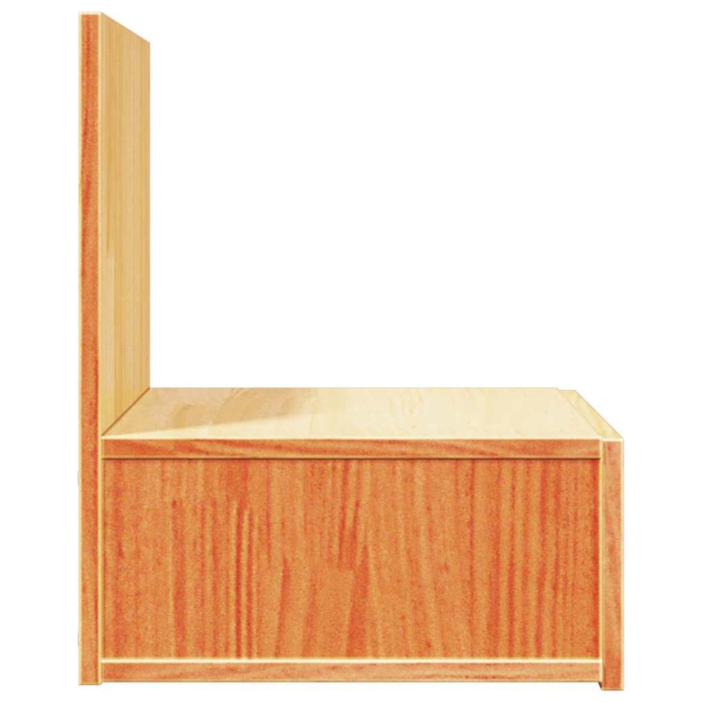 Bedside Table 2 pcs Wax brown 42 x 32.5 x 40 cm Solid pine wood