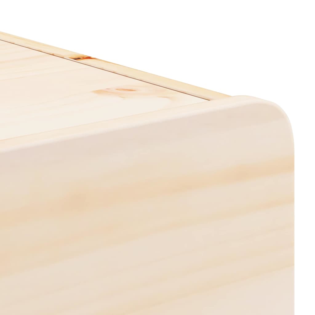 Bedside Table Brown 39 x 34 x 16.5 cm Solid pine wood