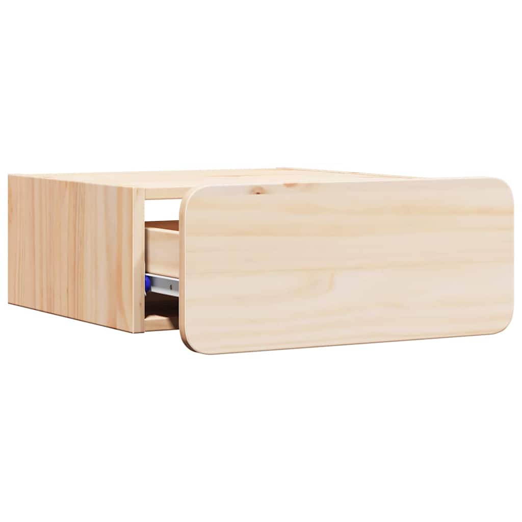 Bedside Table Brown 39 x 34 x 16.5 cm Solid pine wood