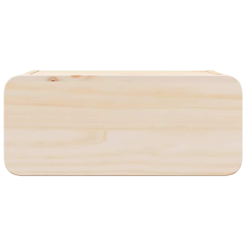 Bedside Table Brown 39 x 34 x 16.5 cm Solid pine wood