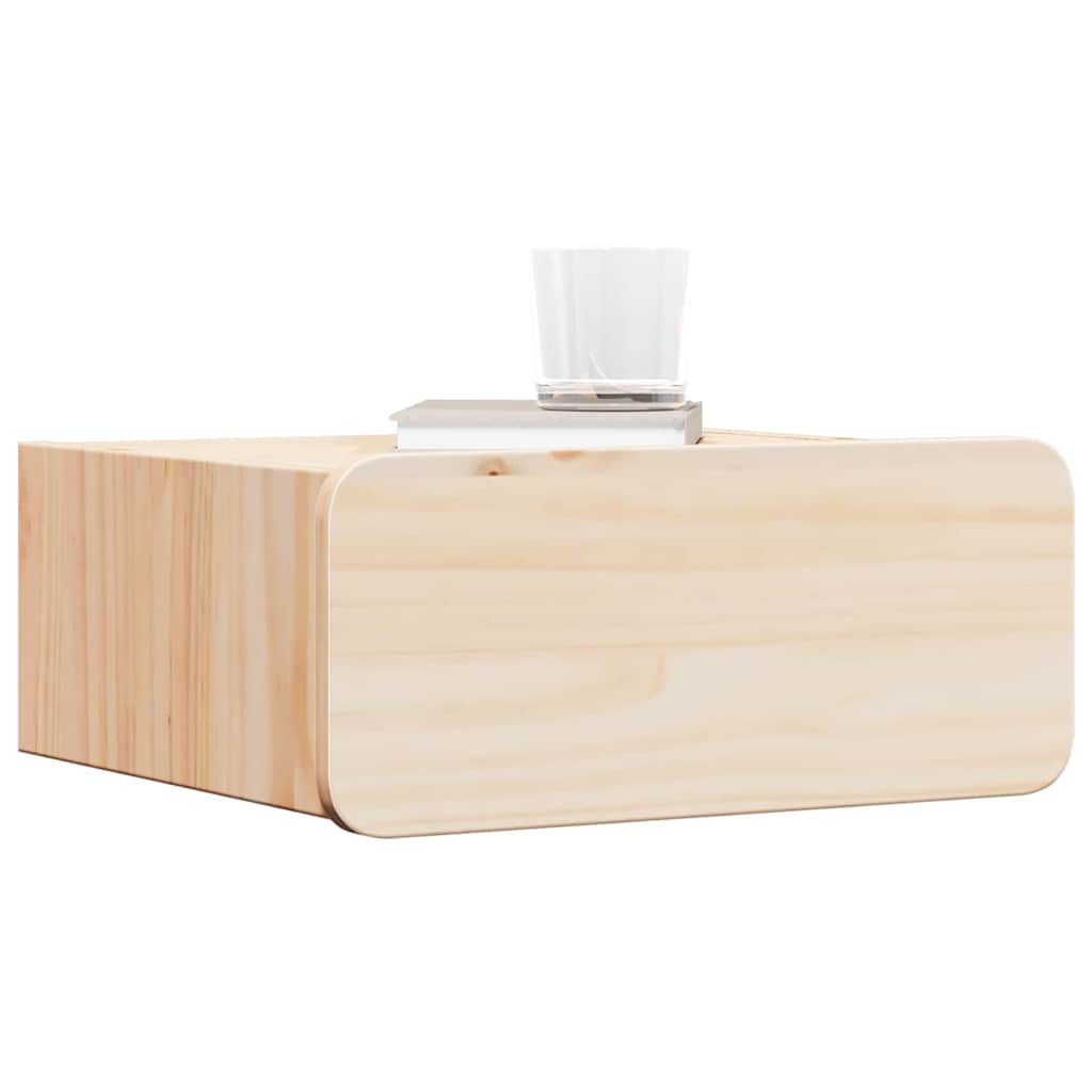 Bedside Table Brown 39 x 34 x 16.5 cm Solid pine wood