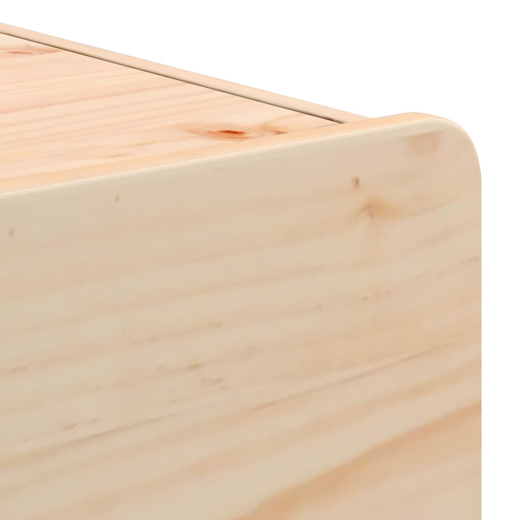 Bedside Table with Drawer Brown 39 x 34 x 33 cm Solid pine wood