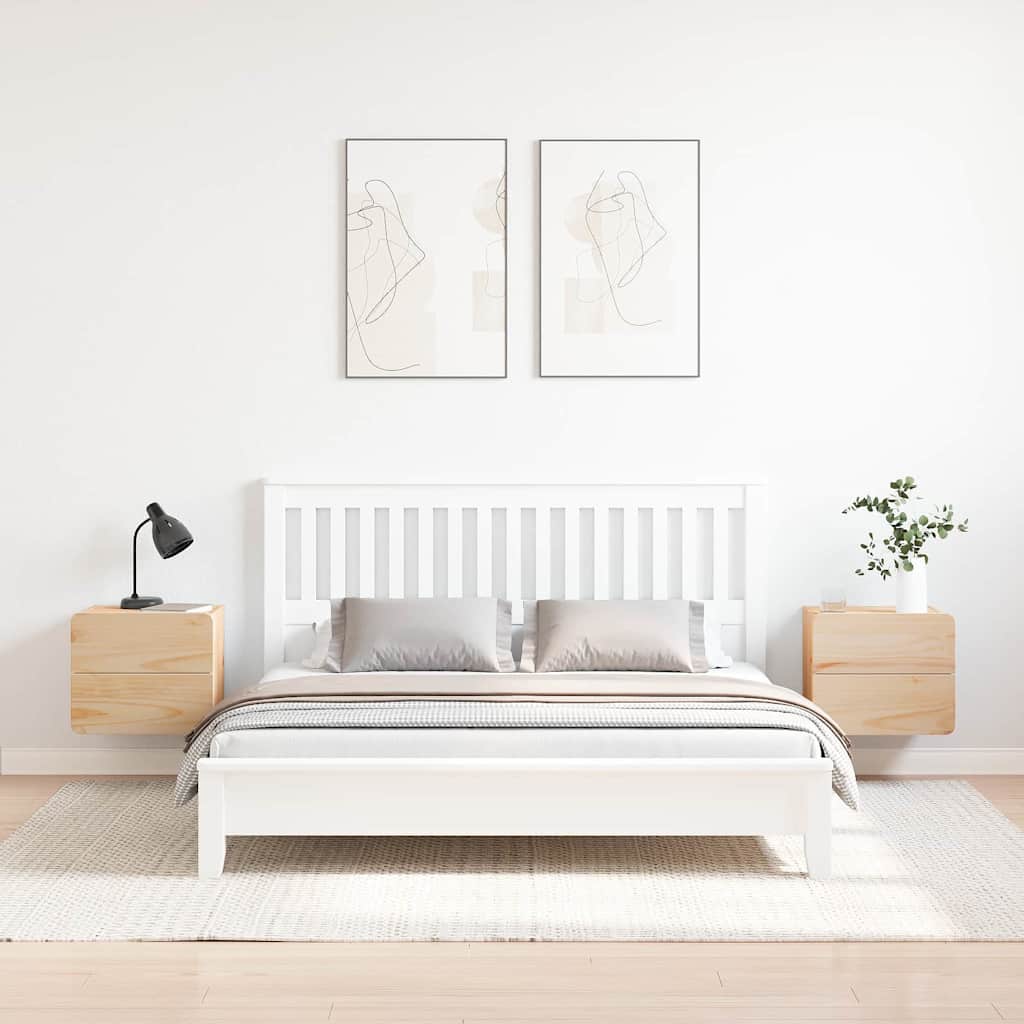 Bedside Table 2 pcs Brown 39 x 34 x 33 cm Solid pinewood