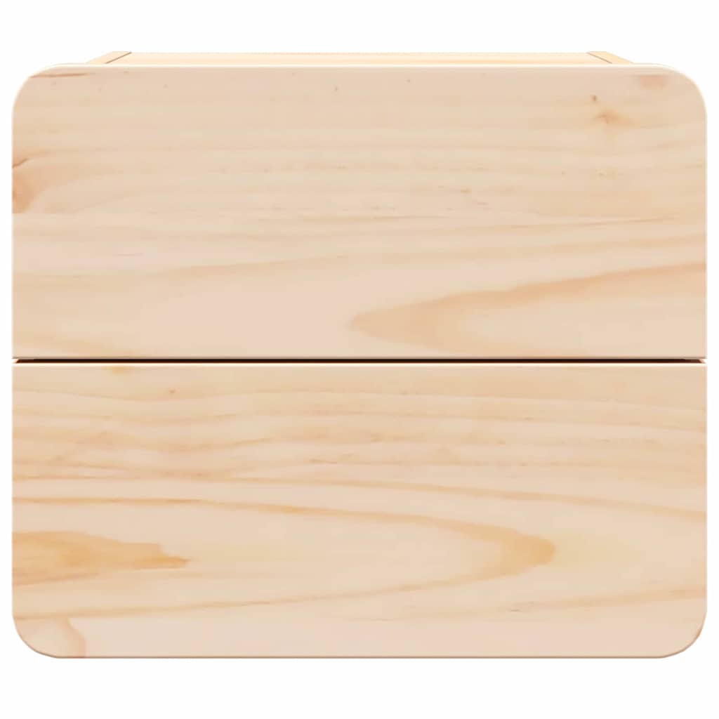 Bedside Table 2 pcs Brown 39 x 34 x 33 cm Solid pinewood