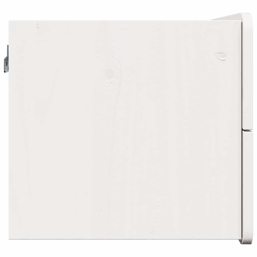 Bedside Table 2 pcs White 39 x 34 x 33 cm Solid pinewood