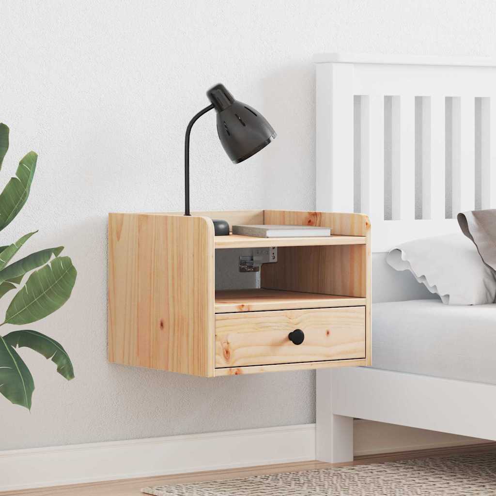 Bedside Table Brown 38 x 36 x 29.5 cm Solid pine wood