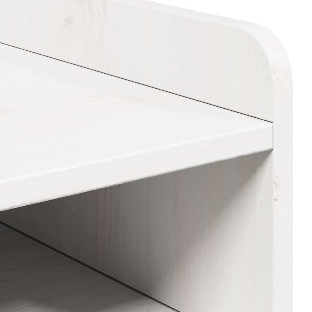 Bedside Table White 38 x 36 x 29.5 cm Solid pine wood
