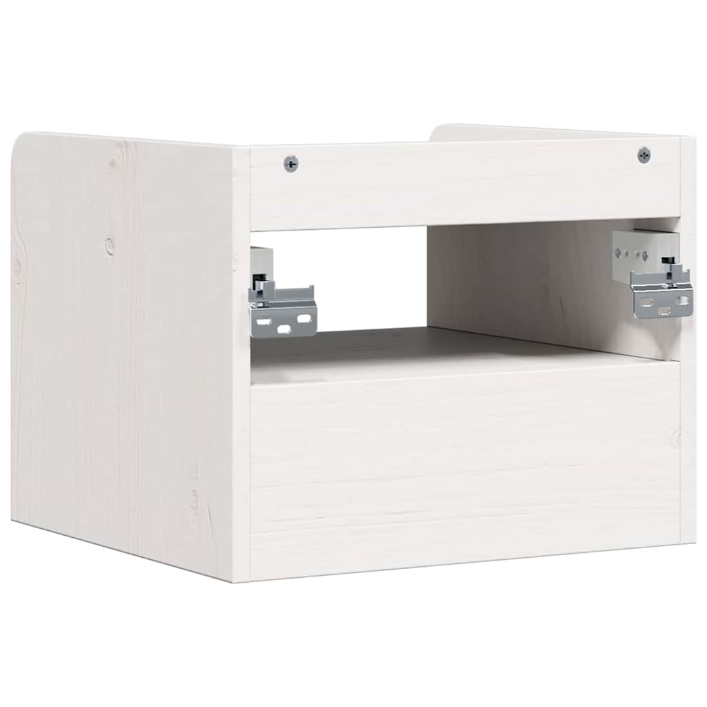 Bedside Table 2 pcs White 38 x 36 x 29.5 cm Solid pine wood