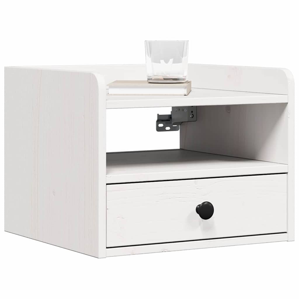 Bedside Table 2 pcs White 38 x 36 x 29.5 cm Solid pine wood