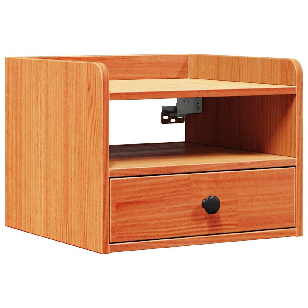 Bedside Table 2 pcs Wax brown 38 x 36 x 29.5 cm Solid pine wood