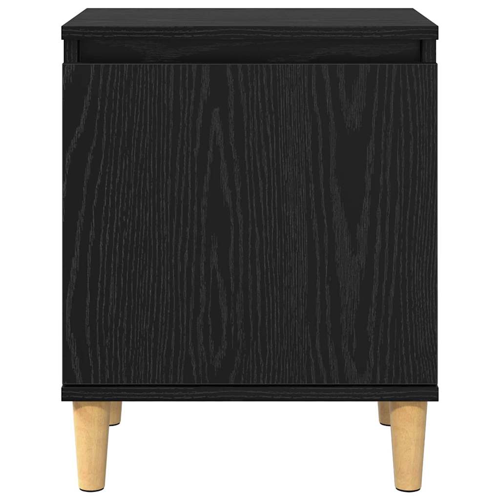 Bedside Cabinet Black oak 40 x 30 x 50 cm Engineered wood