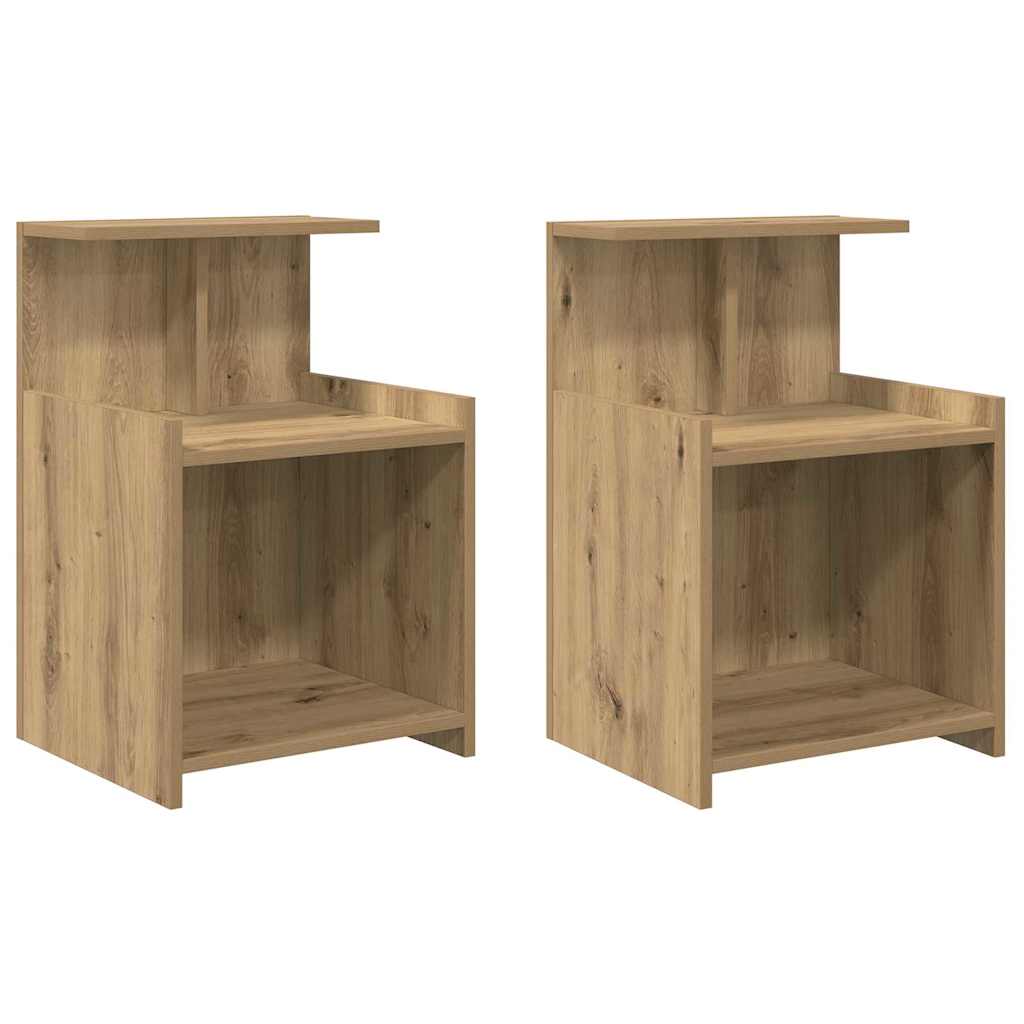 Bedside Cabinet 2 pcs Artisan oak 40 x 35 x 60 cm