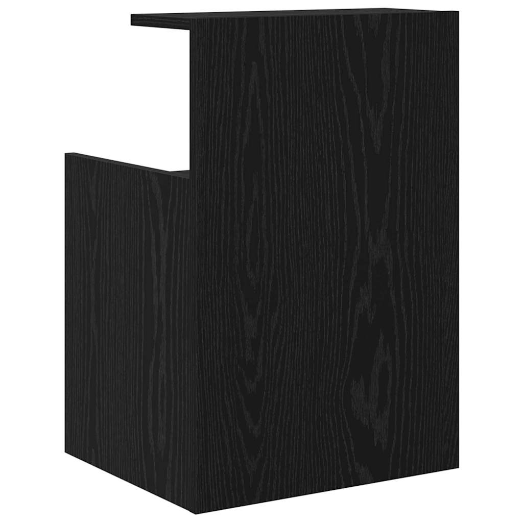 Bedside Cabinet Black oak 40 x 35 x 60 cm Engineered wood