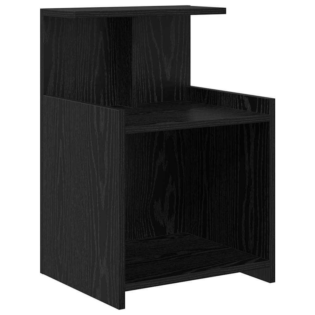 Bedside Cabinet 2 pcs Black oak 40 x 35 x 60 cm Engineered wood
